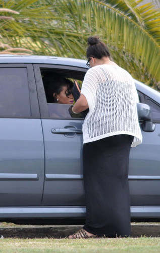 Attends Grandmother’s Funeral In Barbados [10 July 2012]