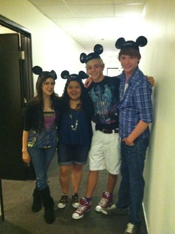  Austin Ally cast And Friends at Disney land
