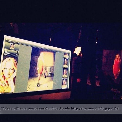  BTS sneak peeks of Candice at her promo shoot for "The Vampire Diaries" season 4.