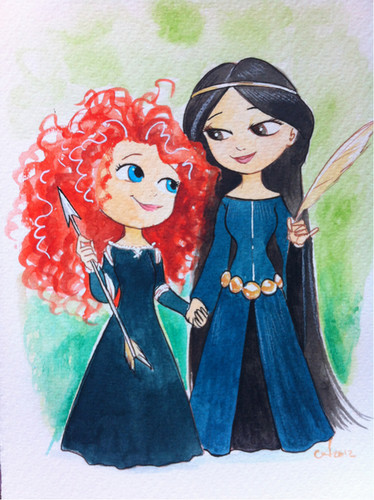  Merida and her mother Queen Elinor