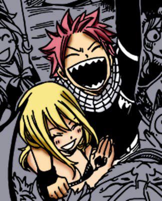  Chapter 275; In the crowd, Natsu happily embrace Lucy <3
