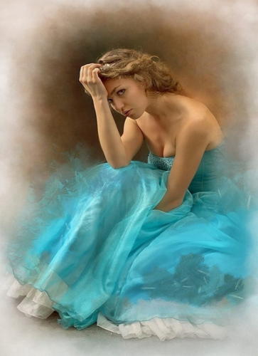  Daydreaming in Blue Dress