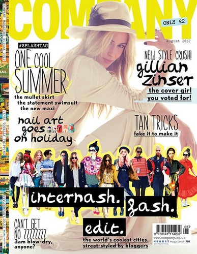 Gillian covering the August 2012 issue of Company magazine