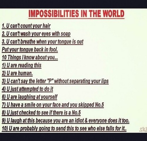  Impossibilites in the world