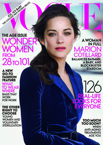  Marion Cotillard on the Cover of the August 2012 Issue of Vogue (US)