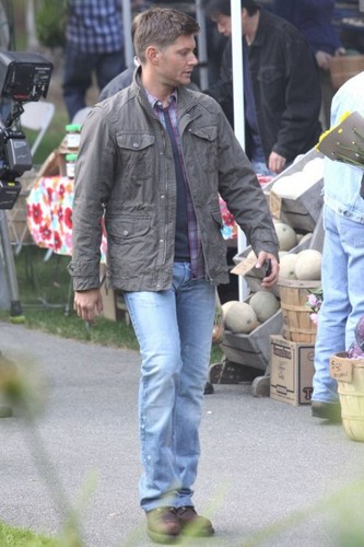  On the set in Vancouver, Canada