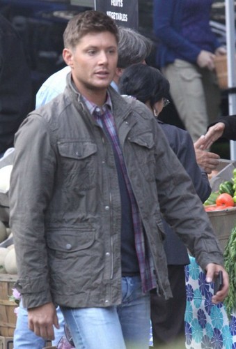  On the set in Vancouver, Canada