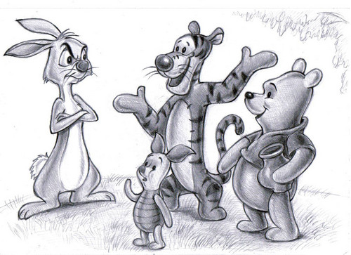 Pooh, Rabbit, Tigger and Piglet