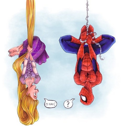 Spiderman vs Rapunzel
