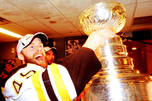  Stanley Cup 2011 - Locker Room Celebration - Rich Peverley