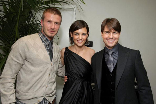  Tom, Katie, and David Beckham