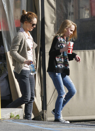  Vanessa and Lily at Pink’s Tacos in Los Angeles 12.13.2011