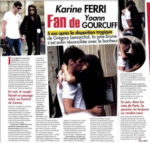 Yoann Gourcuff with his girlfriend Karin Ferri