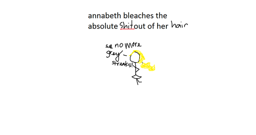  annabeth bleaches her hair