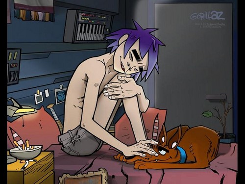  2-D and a dog