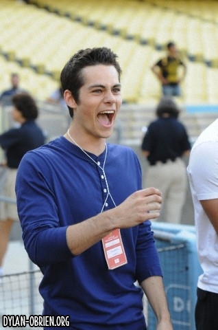 Catching The First Pitch At Dodger's Game - Dylan O'Brien Photo ...