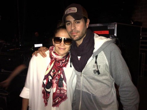 Enrique with Jennifer Lopez
