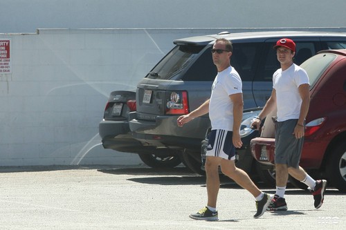  Josh and his dad after workout - July 20