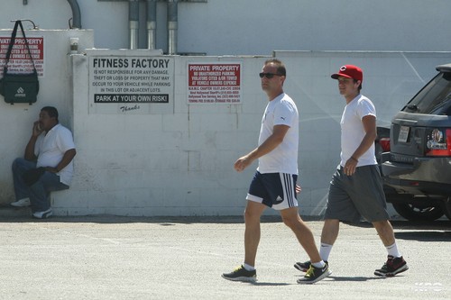  Josh and his dad after workout - July 20