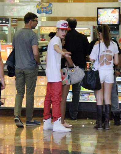 Justin and Selena yesterday