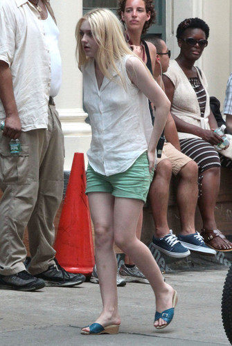 On The Set Of 'Very Good Girls' [July 18, 2012]