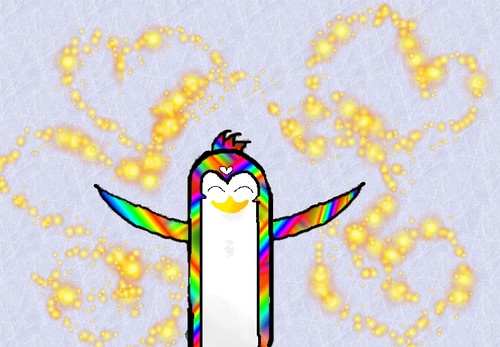  قوس قزح Penguin!