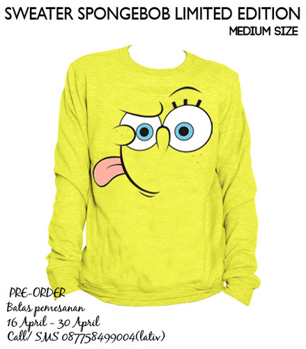  Spongebob Sweater (Medium) Ready Stock