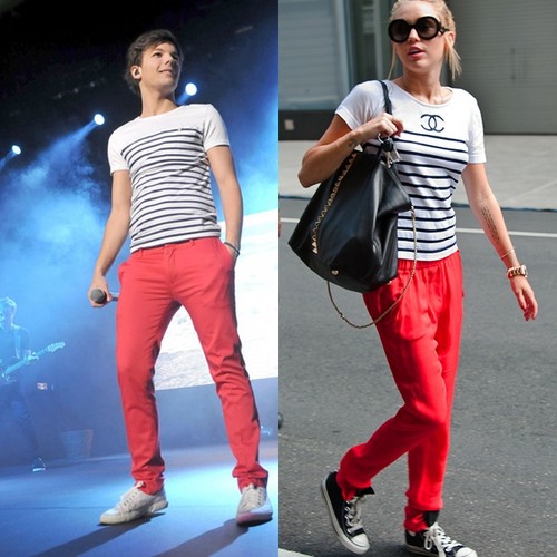  miley with louis tomlinson style