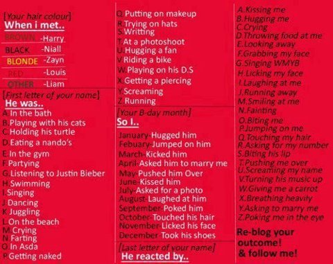  1d sentence (comment what wewe got)