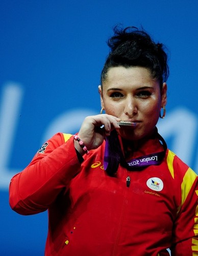 69kg Silver medalist weightlifter Roxana Daniela Cocoş of Romania