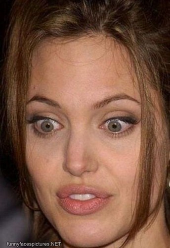  Angelina's funny face