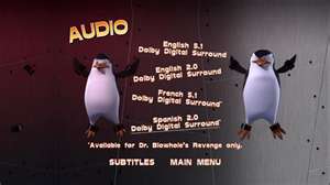  Audio Selection Screen for Operation: Blowhole DVD