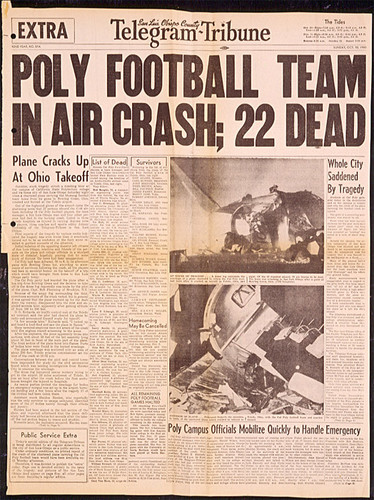  Cal Poly San Luis Obispo football team died sixteen players in plane crash