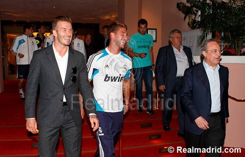  David Beckham at Real Madrid’s team hotel