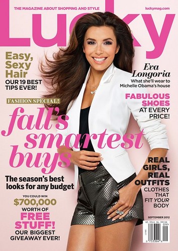 Eva on the cover of the September 2012 issue of Lucky