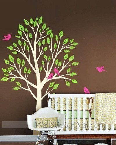  Garden 나무, 트리 With Birds 벽 Sticker
