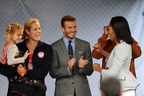  July 27th - London - David at an Olympic party at the U.S. Ambassador's residence
