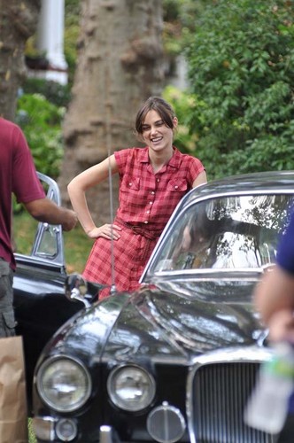  Keira on set of "Can A Song Save Your Life?" in New York City