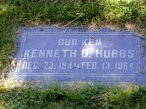  Kenneth Douglass Hubbs (December 23, 1941 – February 15, 1964)