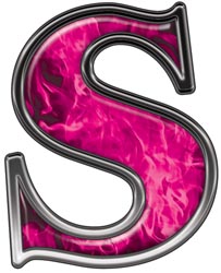  Letter S pink