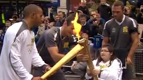  Lewis Hamilton Carrying The Olympic Torch