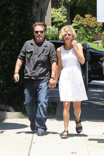  Meg Ryan and John Mellencamp Out in Hollywood [July 26, 2012]