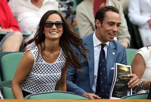  Pippa Middleton and James Middleton arrive to Centre Court