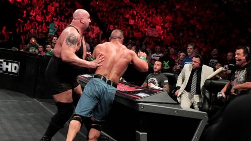  Punk observes Cena vs Show