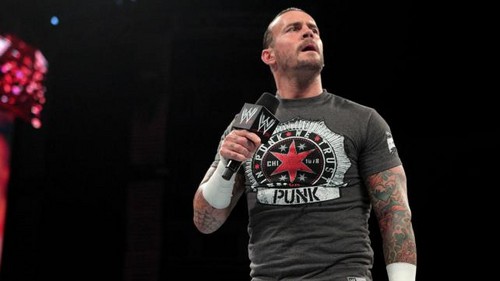  Punk observes Cena vs Show