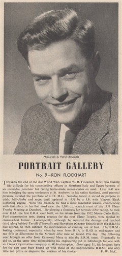  Ron Flockhart (16 June 1923, Edinburgh – 12 April 1962