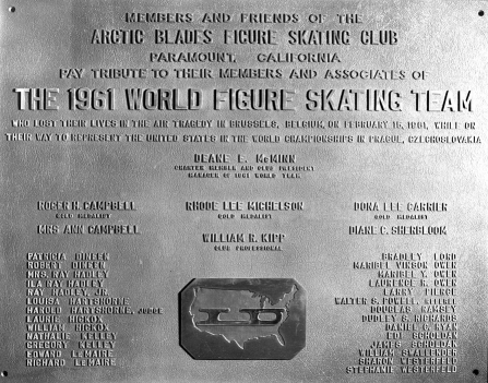  U.S. figure skating team killed in plane crash Feb 15, 1961