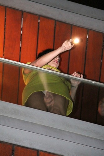 Upskirt On Her Hotel Balcony In Rio [30 July 2012]
