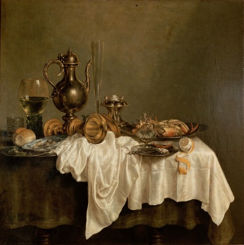  Willem Claesz Heda - Breakfast with a lobster, udang galah