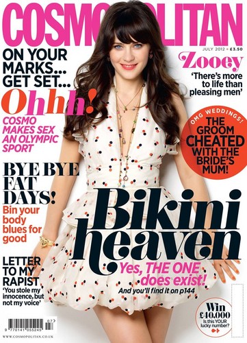  Zooey Deschanel for Cosmopolitan UK July 2012